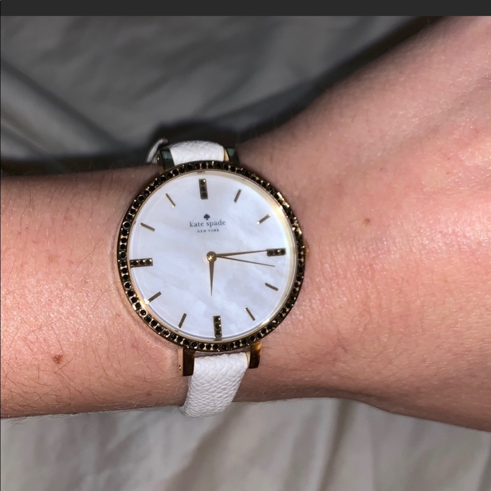 Kate Spade NY white/gold/black women’s wat…